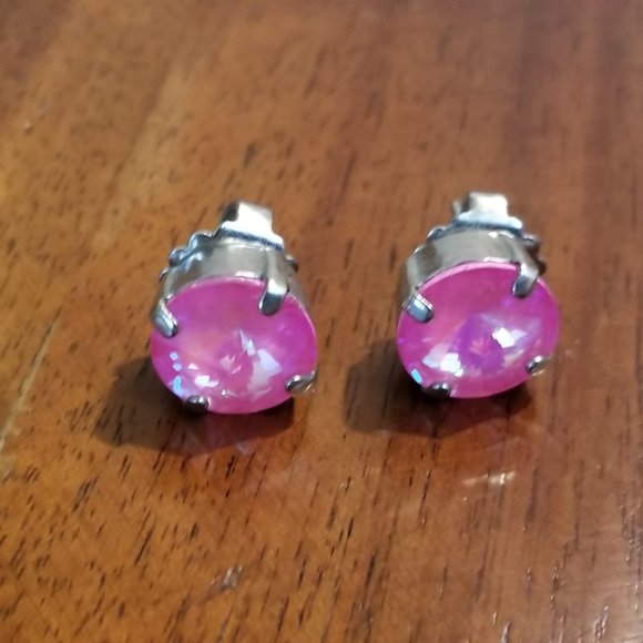 Sorrelli Pink Stud Earrings - Picture 1 of 14